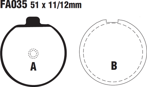 EBC/FA035 Brake Pads (Front) for Suzuki GS400, GS425, GS750 - Picture 2 of 2
