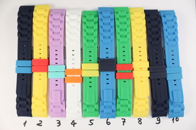 MADISON: 20mm Silikonbänder Rund-Anstoß Uhrenarmband Uhrenarmbänder  Silikon  