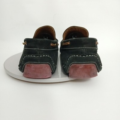1901 Mens driving loafers - black / red - size 11.5 1901 MENS NEW BLACK LEATHER DRIVING SLIP ON SHOES LOAFERS  main image 2