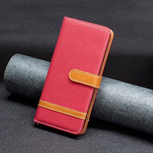 Flip Denim Card Wallet Stand Cover Case For Huawei P50 P40 P30 P20 Lite P Smart - Picture 7 of 20
