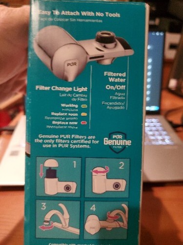 NEW PUR Plus Chrome Horizontal Faucet Mount Water Filter System - PFM400H - Picture 4 of 4
