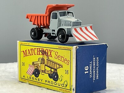 Vintage Matchbox No.16C Scammel Mount,Snowplow 1964 Mint,Gen
