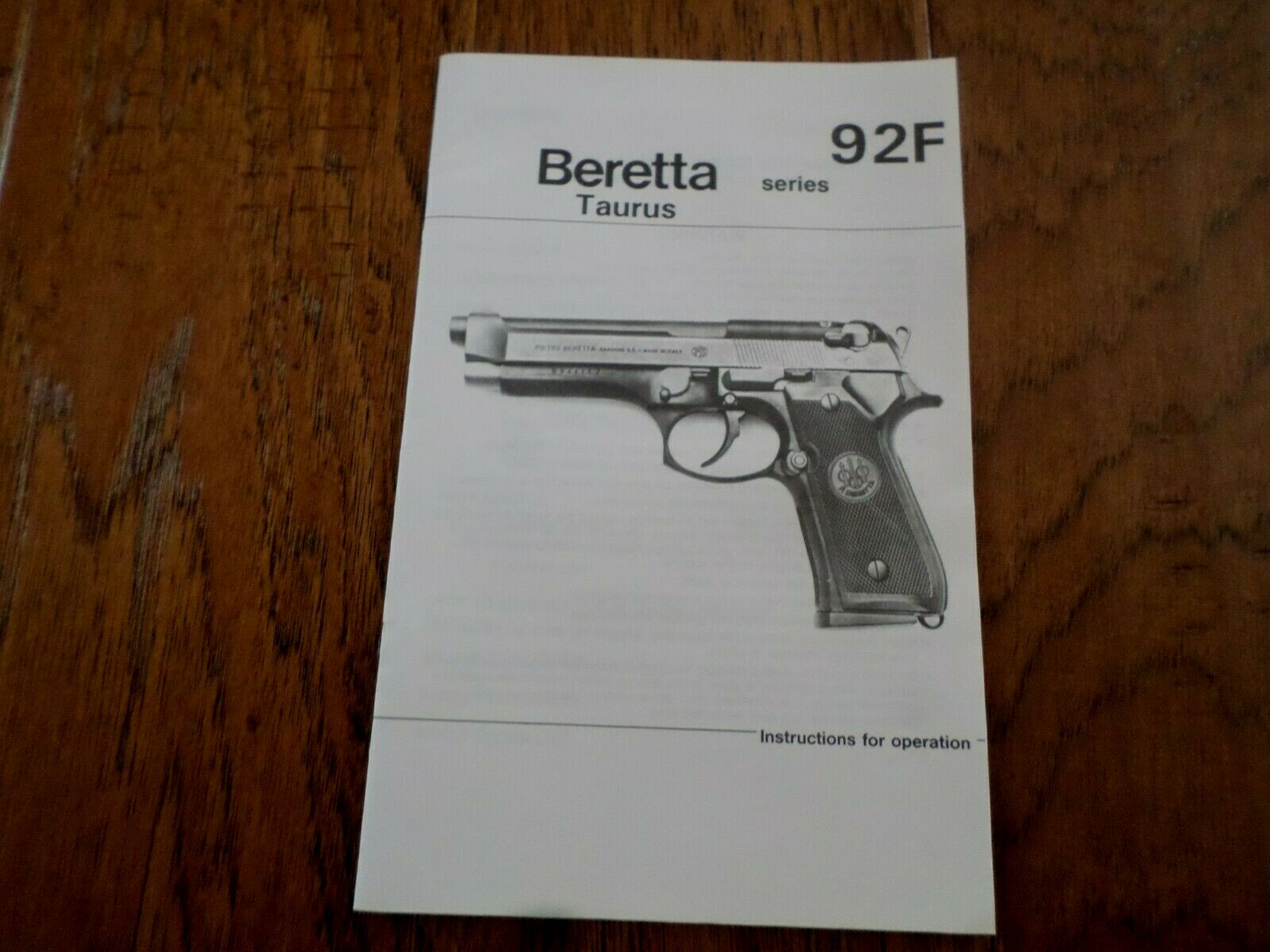 U.S ARMY BERETTA TAURUS BOOK 92F TM PISTOL OPERATORS MAINTENANCE ...