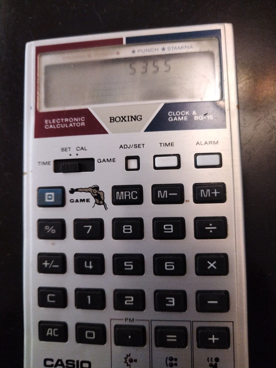 CASIO ボクシングゲーム付き電卓 BG-15T 動作確認済 CASIO BG-15T 電卓