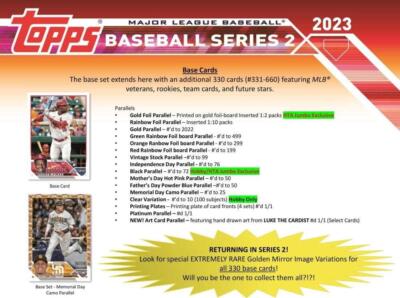 Topps 2023 Series 2 Baseball Hobby Box - 24 Packs for sale online