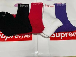 supreme socks red