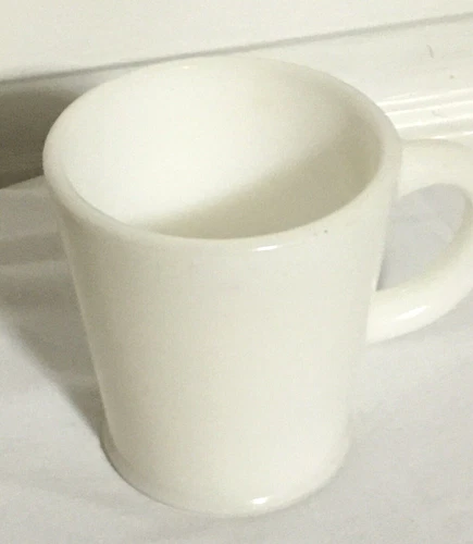 Vintage Hazel Atlas Milk Glass Coffee Cup White Mug