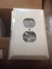 (10 pack) Taymac WJW-DX Jumbo Metallic Wallplate Duplex, Single, White, Smooth