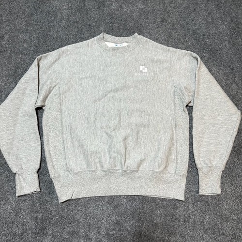 Champion Sweatshirt Mens Medium Heather Grey Reverse Weave Crewneck Exiger Logo - 第 1/15 張圖片