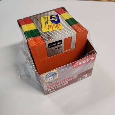 Imation 3.5'' DS Floppy Disks Diskettes 20 Pack IBM Formatted 1.44MB 