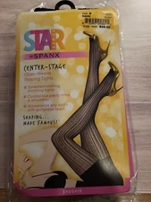 Star Power By Spanx Open-Weave Shaping Tights In Boudoir Size B New