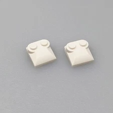 47457 LEGO Parts Brick Mod 2x2x2/3 Curved Slope End 2 Studs WHITE (2)