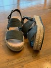 ANTHROPOLOGIE Silent D ALEC Black 39 8.5 Interweave Platform Espadrille Sandal  — photo 2