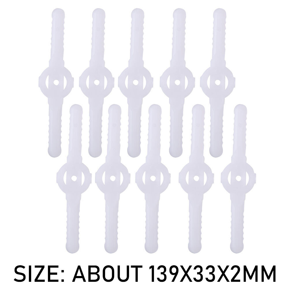 10pcs Plastic Electric Lawn Mower Replacement Blade Grass Cutting