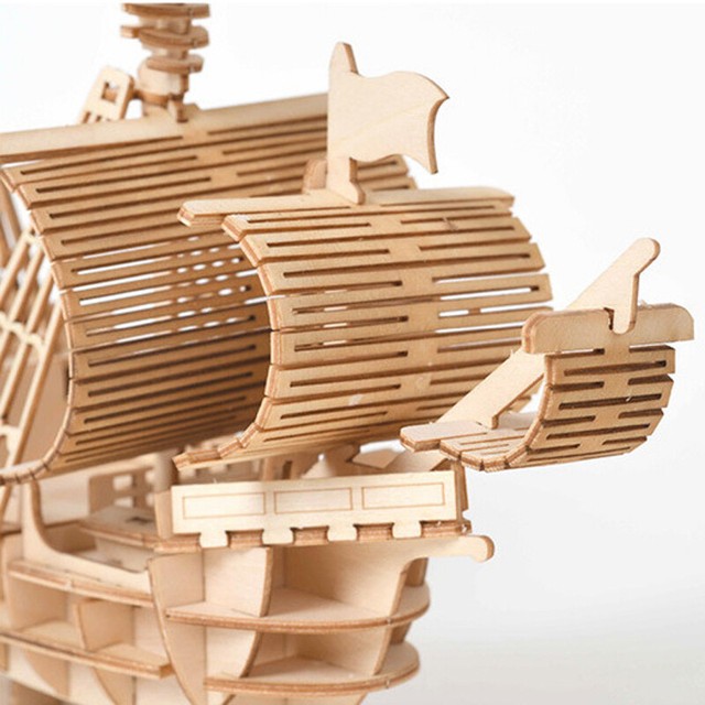 diy miniature model kit wooden ship puzzle - buy fun 3d