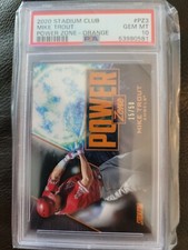 Mike Trout Psa 10 2020 Stadium Club Orange Power Zone Insert /50