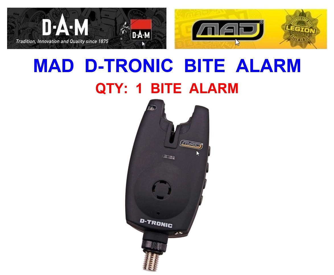 DAM MAD D-TRONIC SINGLE BITE ALARM FOR CARP FISHING ROD POD BUZZBAR BANKSTICK
