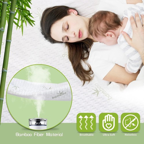 Mattress Protector Bamboo 100% Waterproof Pad Cover King Queen Double Single - Picture 5 of 20