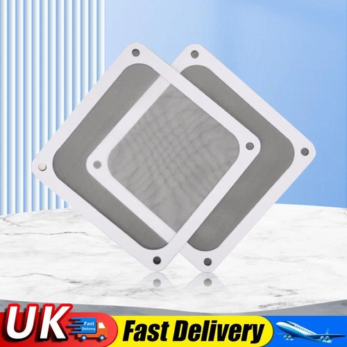 Magnetic Dust Filter Computer Case Fan Dustproof Mesh Cover Guard (12cm)(White) 
