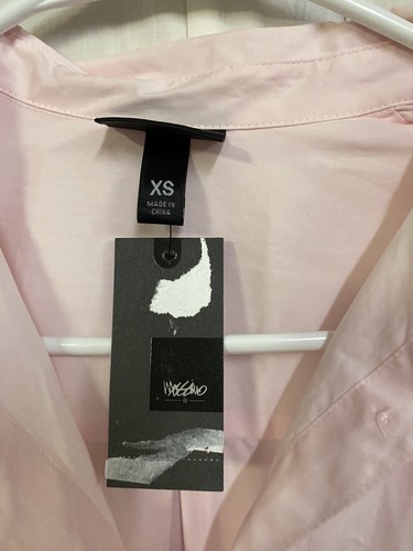 Mossimo Womens' Pink Dogwood Point Collared Long Sleeve Shirt -Size XS - Picture 3 of 4