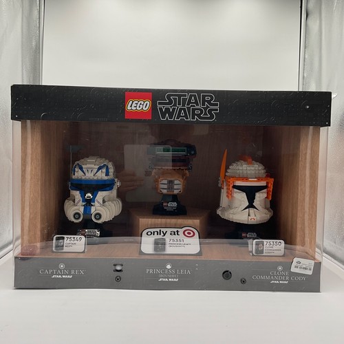 Star Wars Lego Helmet LED Target Display Rare Lego Authentic 75349, 75351, 75350