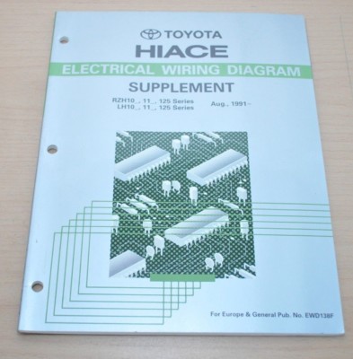 Toyota HIACE Schaltpläne Elektrik Ergänzung RZH10 LH10 1991 Werkstatthandbuch 