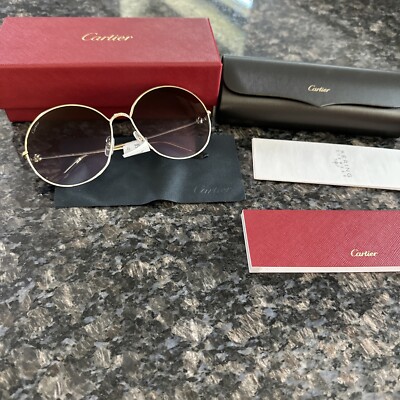 Cartier Trinity sun glasses. Gold Frame CT0360S 001. New‎ Full Kit!  $1295 Cartier Trinity sun glasses. Gold Frame CT0360S 001. New  main image 3