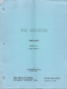 THE ROOKIES Series Death Watch Script Kate Jackson Handwritten Notes (copy)