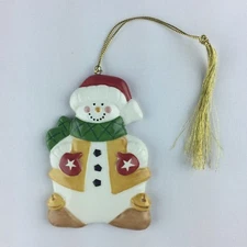 Gorham Snowman with Bells On Christmas Ornament with Box