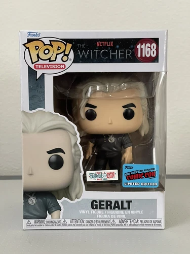 FUNKO POP GERALT 1168 ECCC NYCC OFFICIAL EXCLUSIVE STICKER NETFLIX THE WITCHER