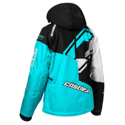 Castle X Code G4 Women's Snowmobile Jacket - Turquoise/Black/White