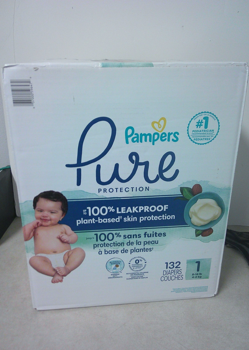 Pampers Pure Protection Size 1 Diapers -132 Pieces