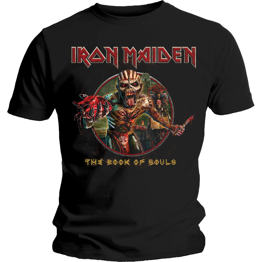 Iron Maiden Unisex T-Shirt: Book of Souls Eddie Circle | eBay