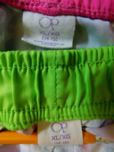 OVP Athletic Boardshorts Mädchen Gr. XL 14-16 Hund Peace Zeichen Gepard Leopard Neon - Bild 3 von 3