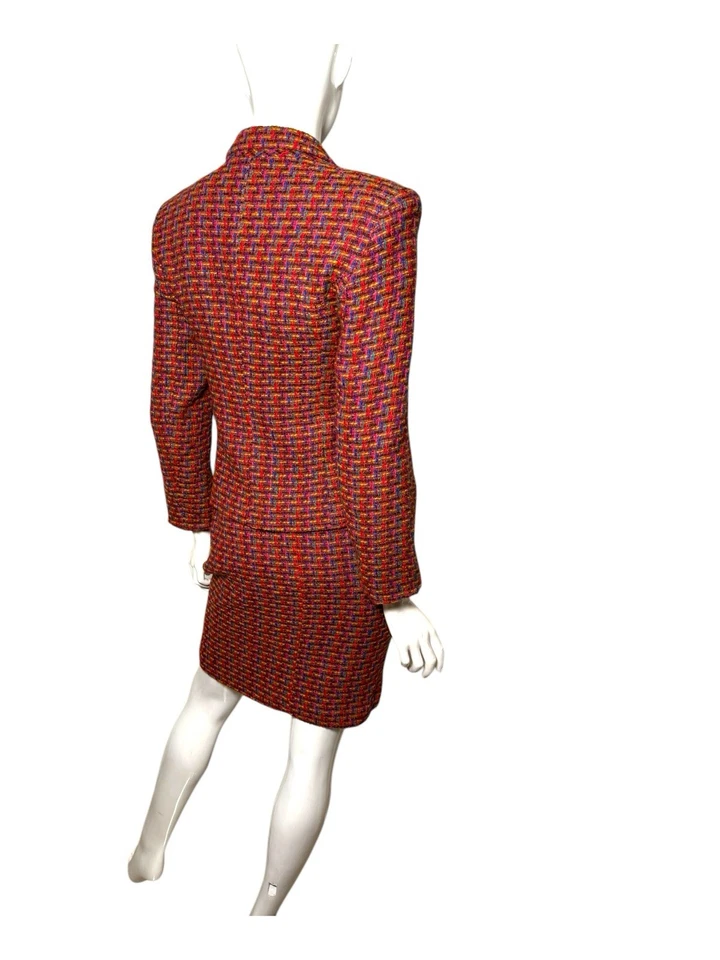 Traje de tweed vintage colorido cubo de hielo de Michael mezcla de lana conjunto de 6 carreras Foto 3 de 4