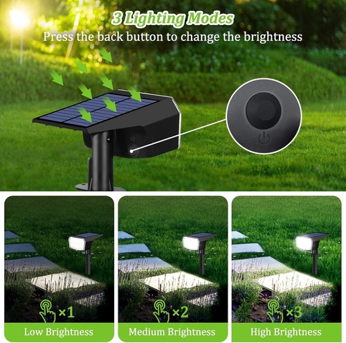 6-Pack Solar Spot Lights LED | Outdoor Waterproof Lighting Garden, Yard, Pathway - Picture 2 of 8