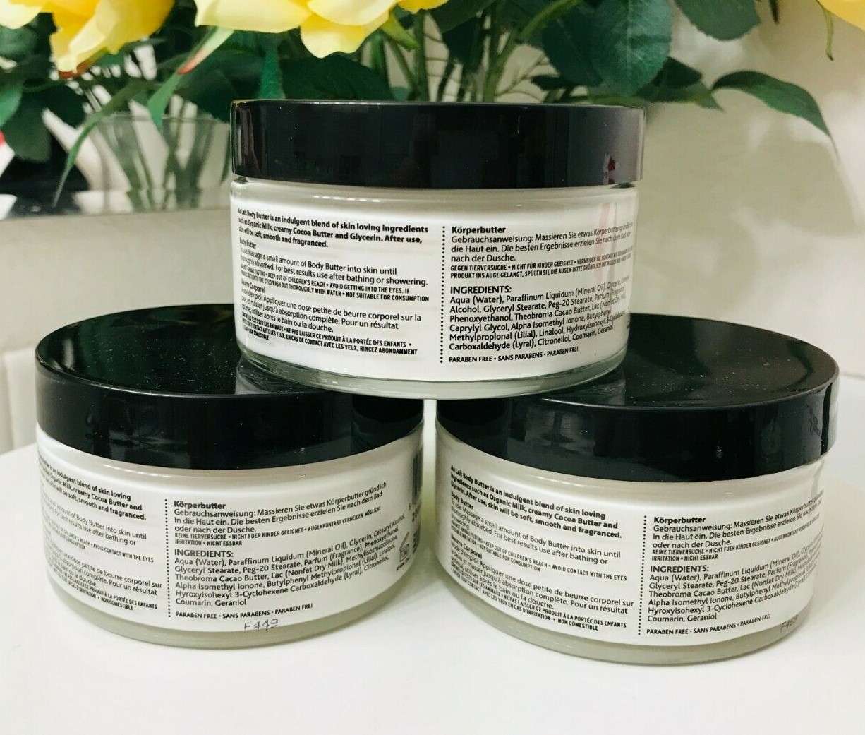 The Scottish Fine Soaps Co Au Lait Milk BODY BUTTER Cream Moisturizers Glass Jar