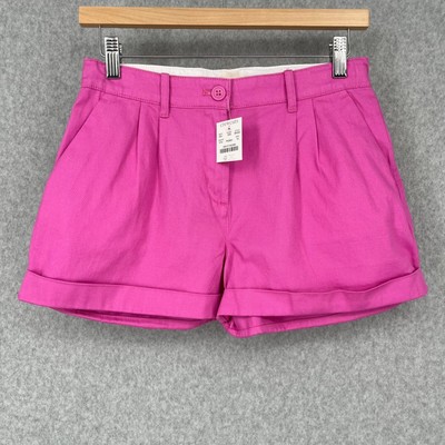 Crewcuts J Crew Girls Pleated Shorts Size 14 Pink Pockets Classic Adjustable NEW