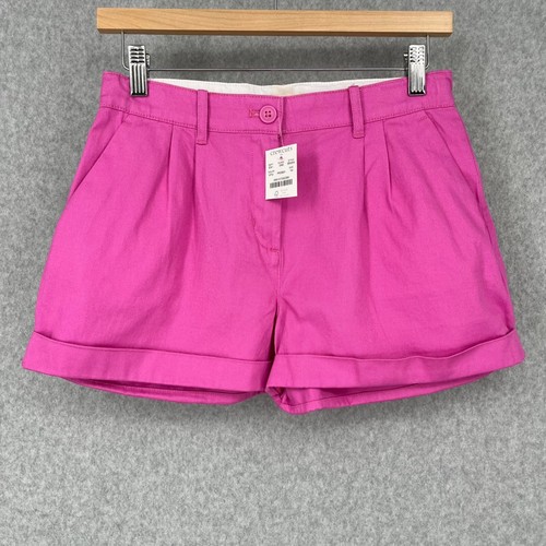Crewcuts J Crew Girls Pleated Shorts Size 14 Pink Pockets Classic Adjustable NEW