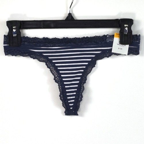 Jenni Cotton Blend Lace Trim Thong Choose Size & Color New Panty - Picture 8 of 22
