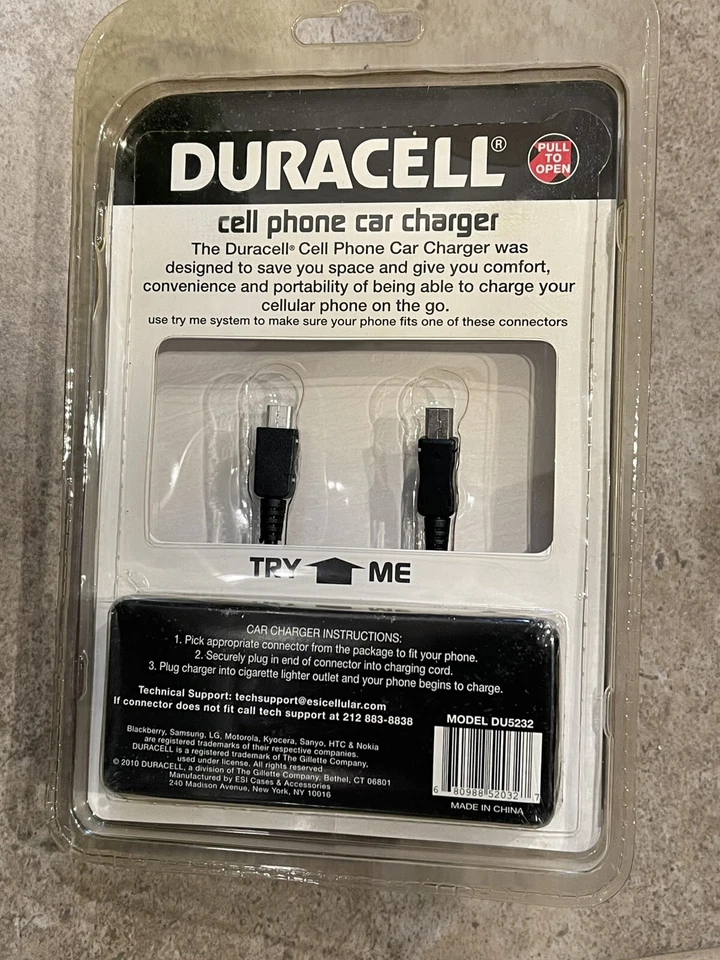 Cargador Coche Teléfono Celular Duracell Modelo DU5232 Foto 2 de 4