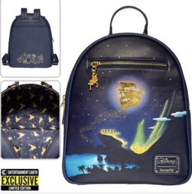 Loungefly Exclusive Disney Peter Pan Jolly Roger Mini Backpack New Loungefly Disney Peter Pan Jolly Roger Mini Backpack  main image 2