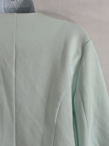 NWTs Mossimo Size L Mint Green Zip Up Sweatshirt Jacket Layered Peplums Lng Slve - Picture 10 of 16