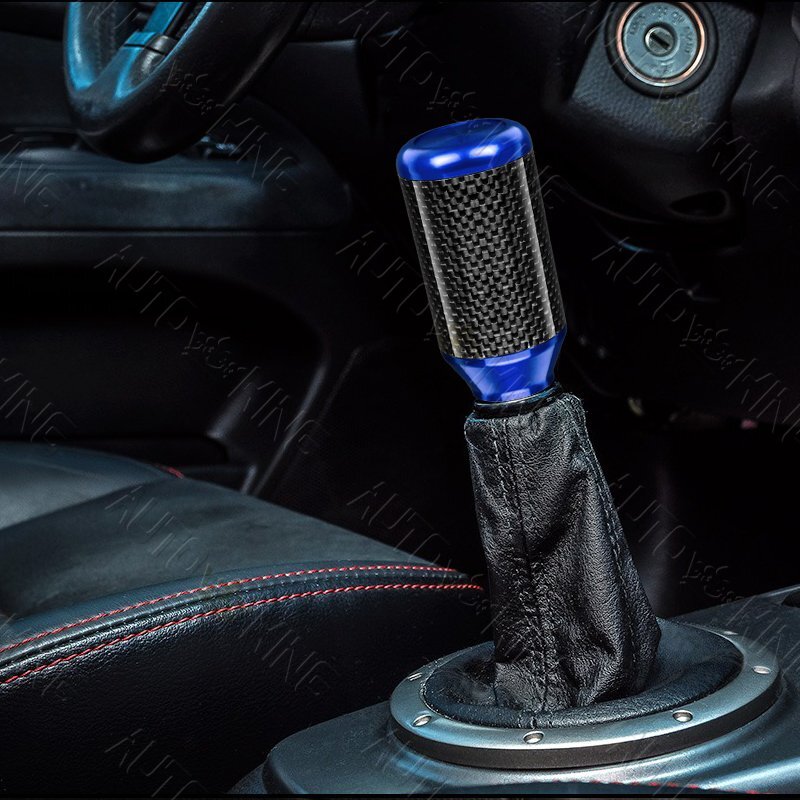 BLUE RACING ALUMINUM CARBON FIBER 5 / 6-SPEED MANUAL MT SHIFT SHIFTER KNOB