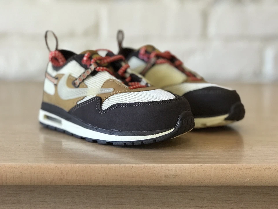 Nike Air Max 1 Travis Scott Cactus Jack Baroque Brown TD Size 9C DN4170-200 NEW - Image 3 of 4