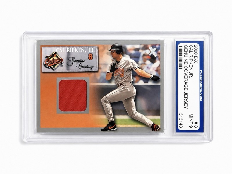 Fleer 2000 E-X Cal Ripken Jr Genuine Coverage Jersey #8 Orioles PGS 9