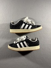 Adidas Campus 00s Core Black Suede Men's 6.5 Women's 8 Fat Laces Gum Sole