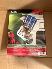 Bucilla Deer Family 18" Felt Christmas Stocking Kit 86502 Rare NOS OOP