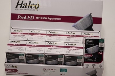 10x Lot Halco ProLED 50W Replacement Solid State Lighting MR16 Dimmable Flood