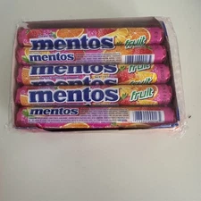 Mentos Chewy Candy Roll Fruit Mint Candies 14 Pieces per Roll 15 Roll Count